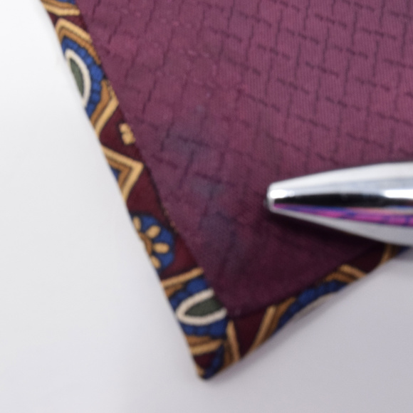 Christian Dior Monsieur Silk Neck Tie Red Professional Work Gala Interview Vtg - Picture 6 of 8